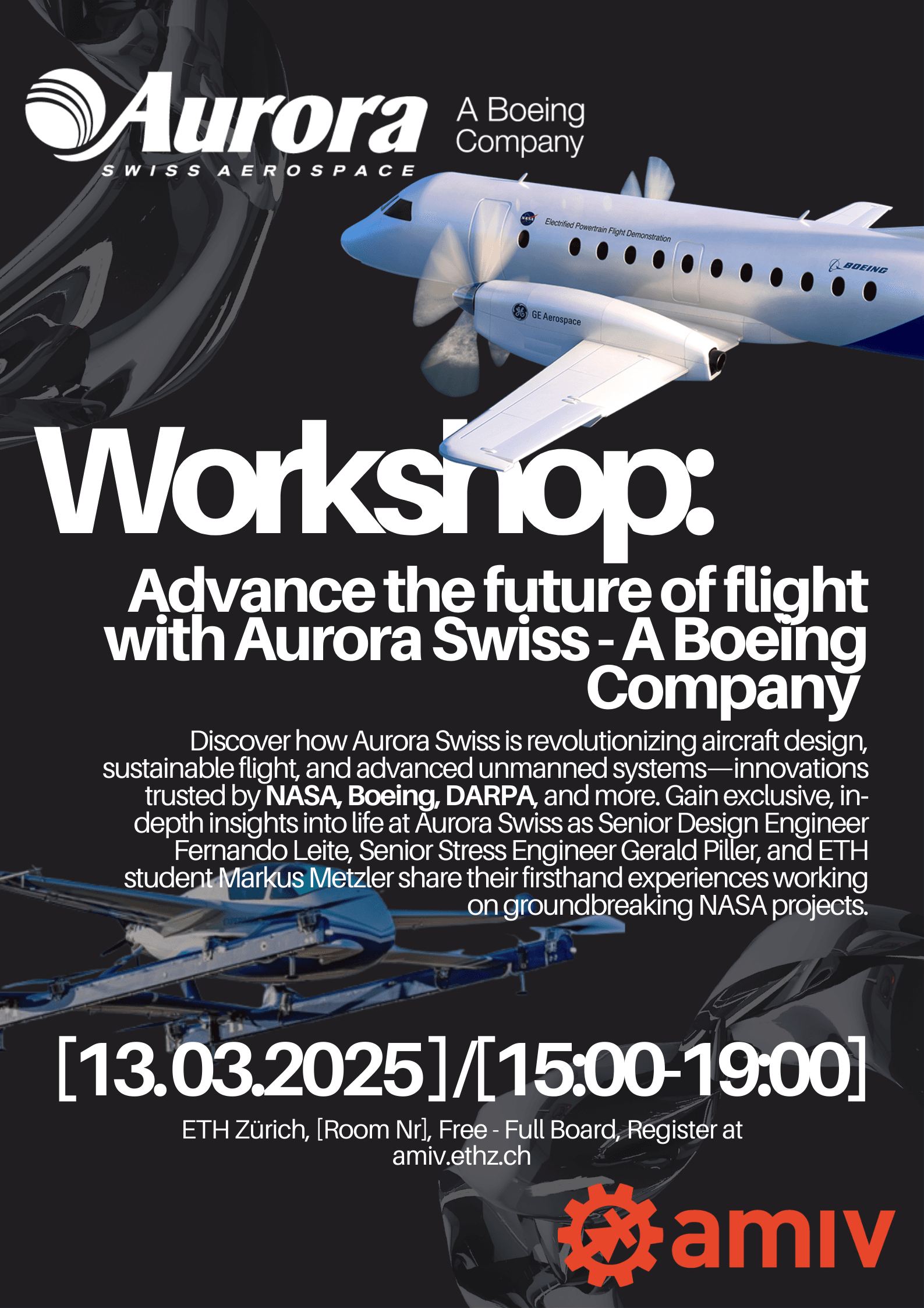 Workshop: Advance the future of flight with Aurora Swiss - A Boeing Company